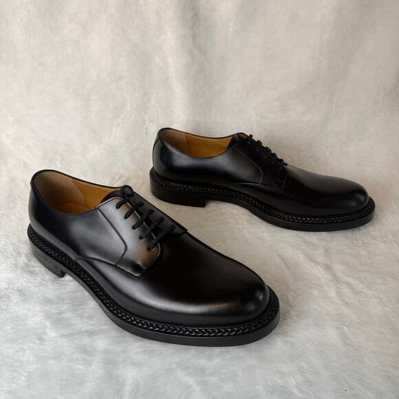 Gucci Men\'s Black  Leather Lace-Up Dress Shoes Size 11 1/2 main image 14